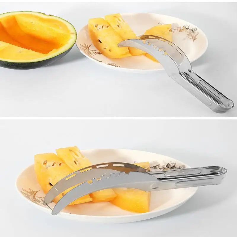 2-in-1 Watermelon Slicer Cutter – 1-Inch Cubes, Dishwasher Safe