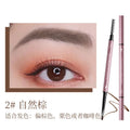 Double-Ended Natural Brown Eyebrow Pencil & Brush – Waterproof Eyebrow Pencil Nixie 02 Natural Brown