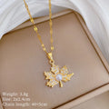 Maple Leaf Pendant Necklace | Gold Stainless Steel | Nixie Pendant Necklace Nixie XL2606-031