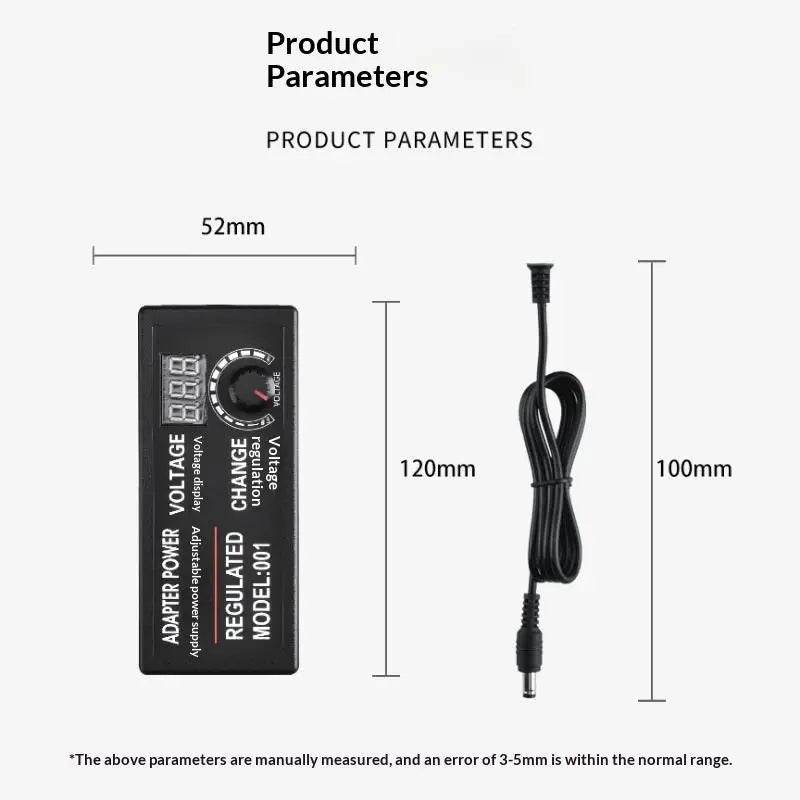 3A 3–12V Adjustable AC/DC Power Supply with LED Display | JETTING Adjustable Power Supply Nixie