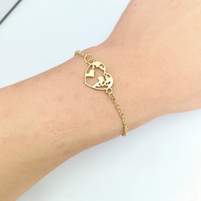Hollow Heart Moon Triangle Cuff Bracelet Set for Women Cuff Bracelet Set Nixie