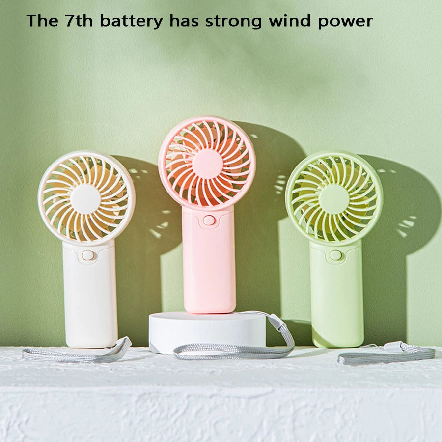 Handheld Mini Fan with Wristband – Portable Desktop Fan Handheld Mini Fan Nixie