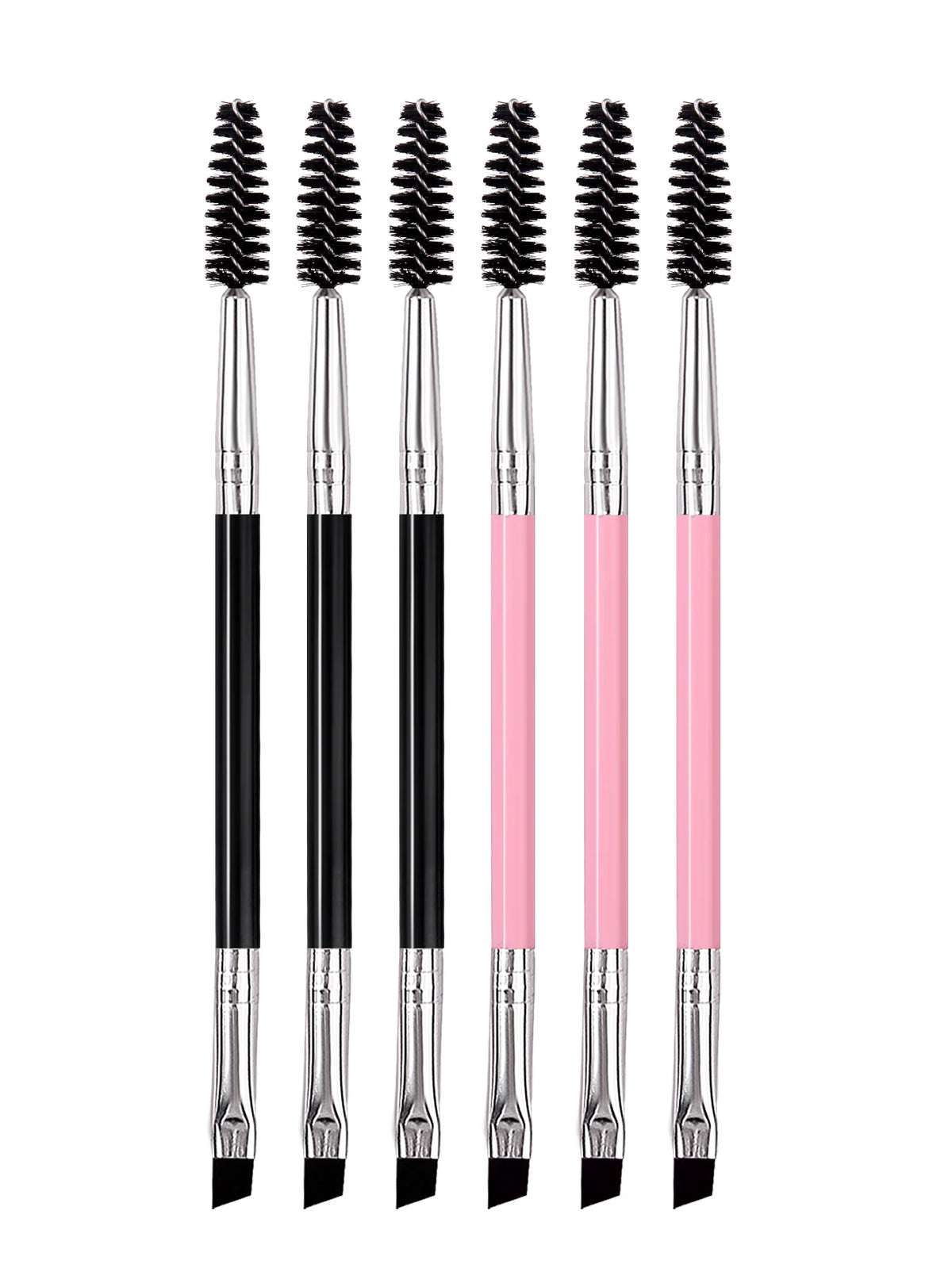 2-in-1 Eyebrow Brush – Spoolie & Angled Brow Brush Set Eyebrow Makeup Brush Nixie