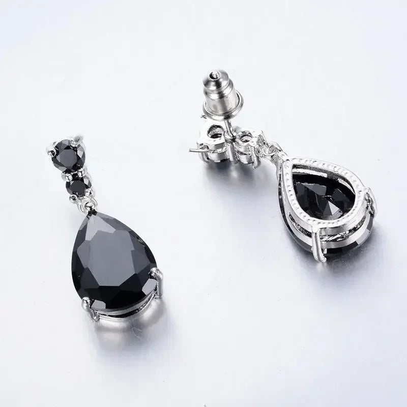 Women's Silver Pink Zircon Drop Earrings | Fashion Jewelry Gift Drop Earrings Nixie
