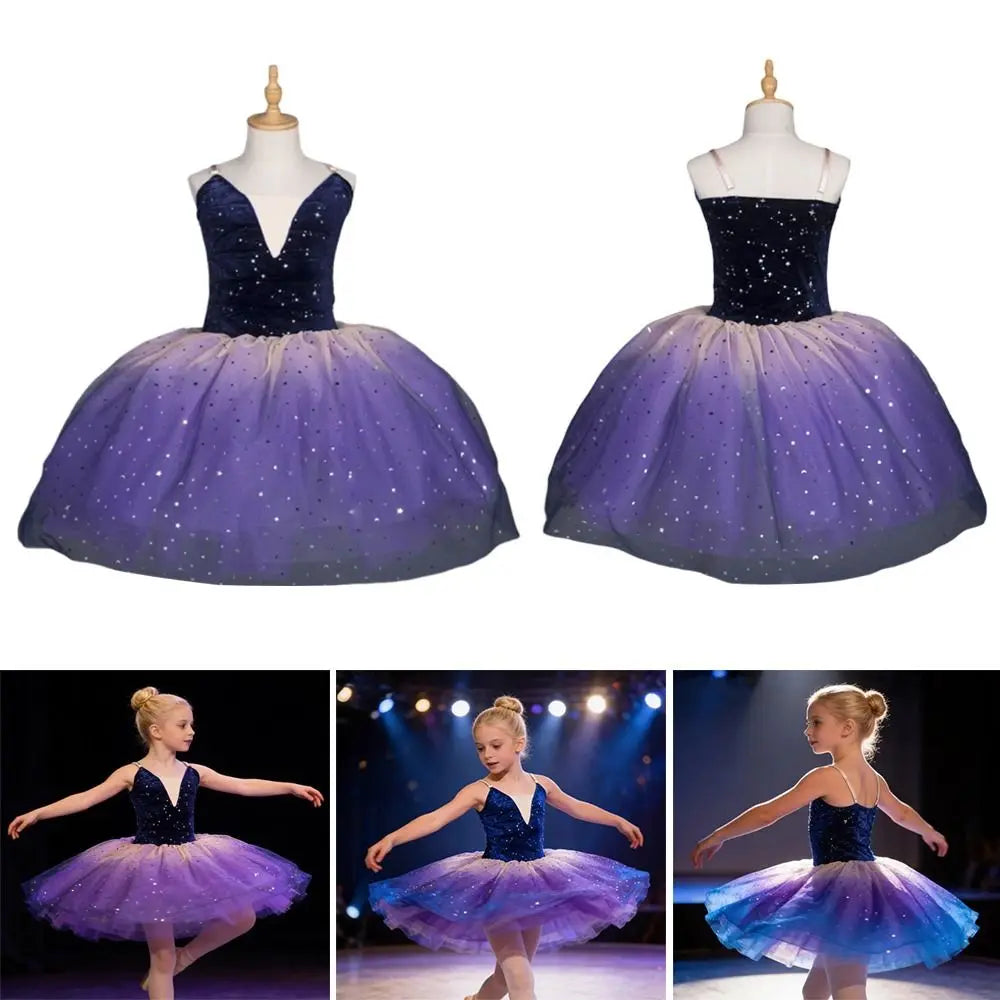 Girls Sequin Ballet Tutu Dress – Sparkly Dance Costume Kids Ballet Costume Nixie