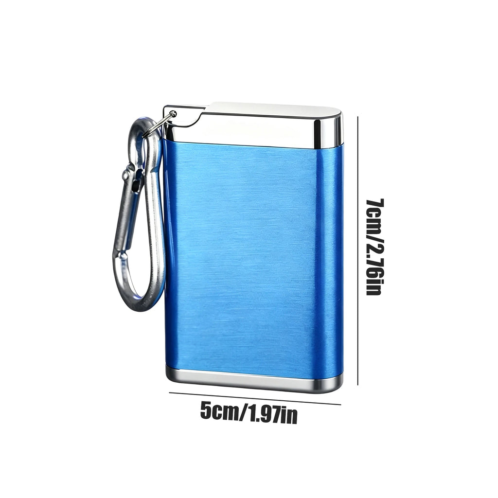 Portable Metal Pocket Ashtray with Lid & Carabiner for Travel Portable Pocket Ashtray Nixie