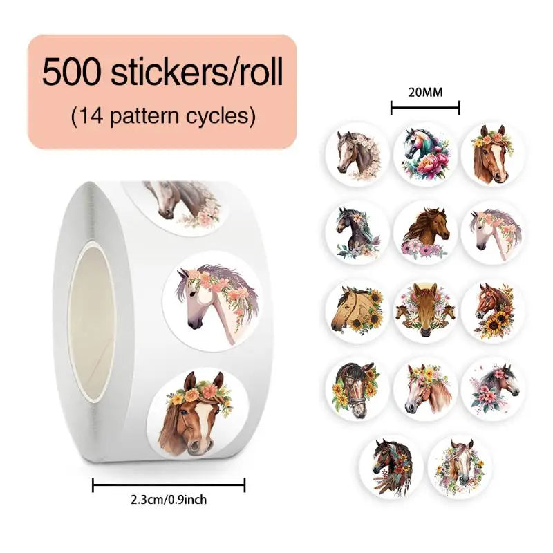 500pcs Kawaii Animal Flower Cartoon Sticker Roll – DIY Decals Decorative Sticker Roll Nixie Default Title