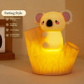 Koala Silicone LED Night Light USB Rechargeable 7-Color Tap LED Night Light Nixie Patting Style