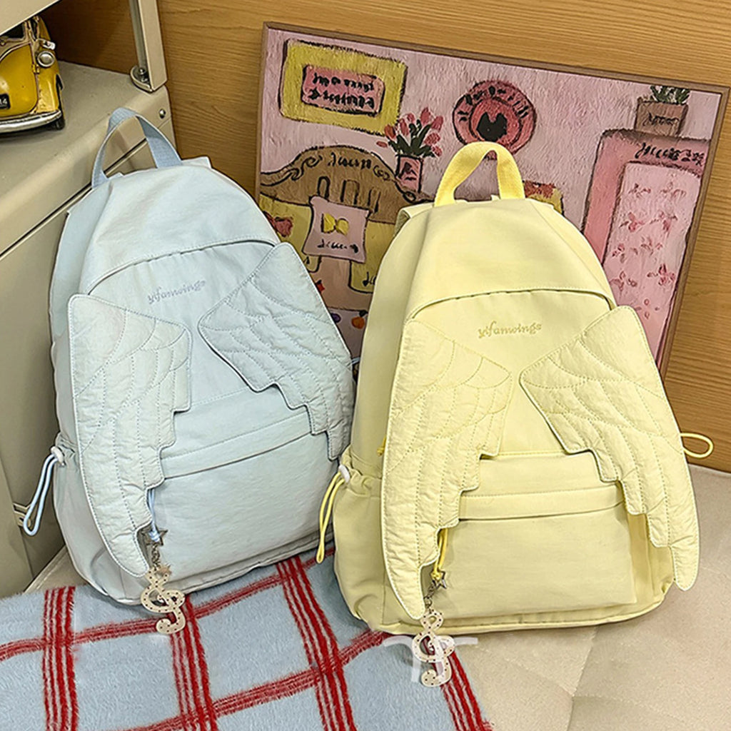 Angel Wing Women's Nylon Backpack | Korean Style Large Capacity Women's Backpack Nixie