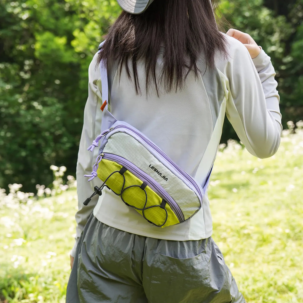Nixie Sports Chest Bag – Color-Block Crossbody for Hiking & Cycling Sports Crossbody Bag Nixie Yellow
