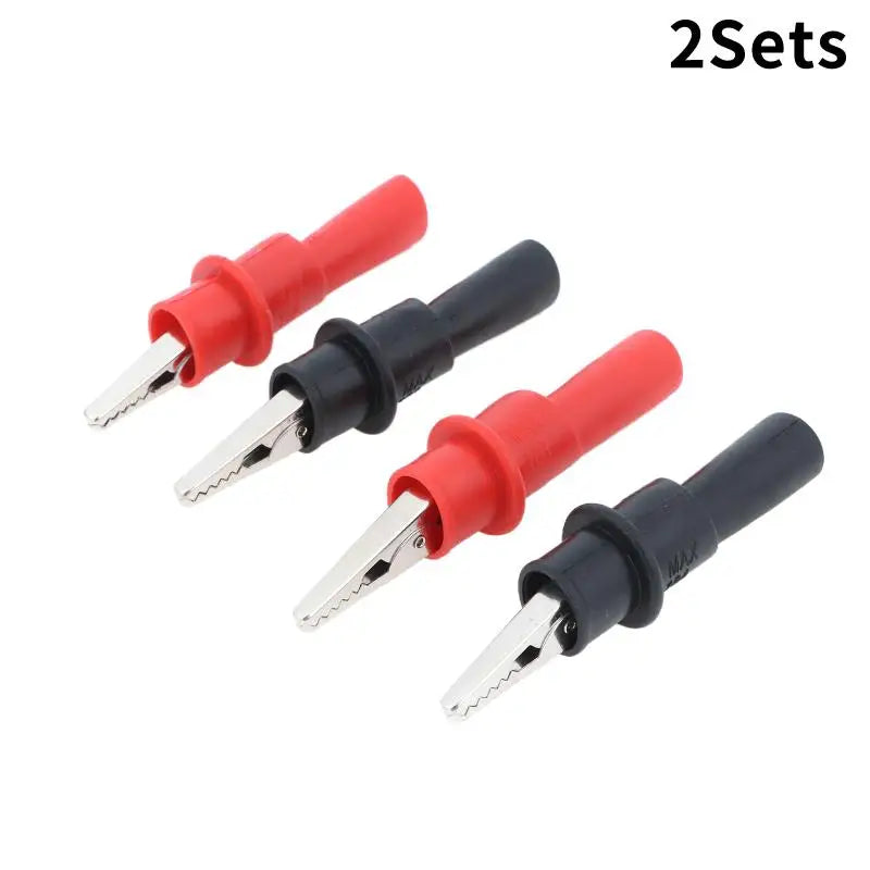 4Pcs Insulated Alligator Clips Multimeter Test Probe Clamps Test Probe Clips Nixie Default Title