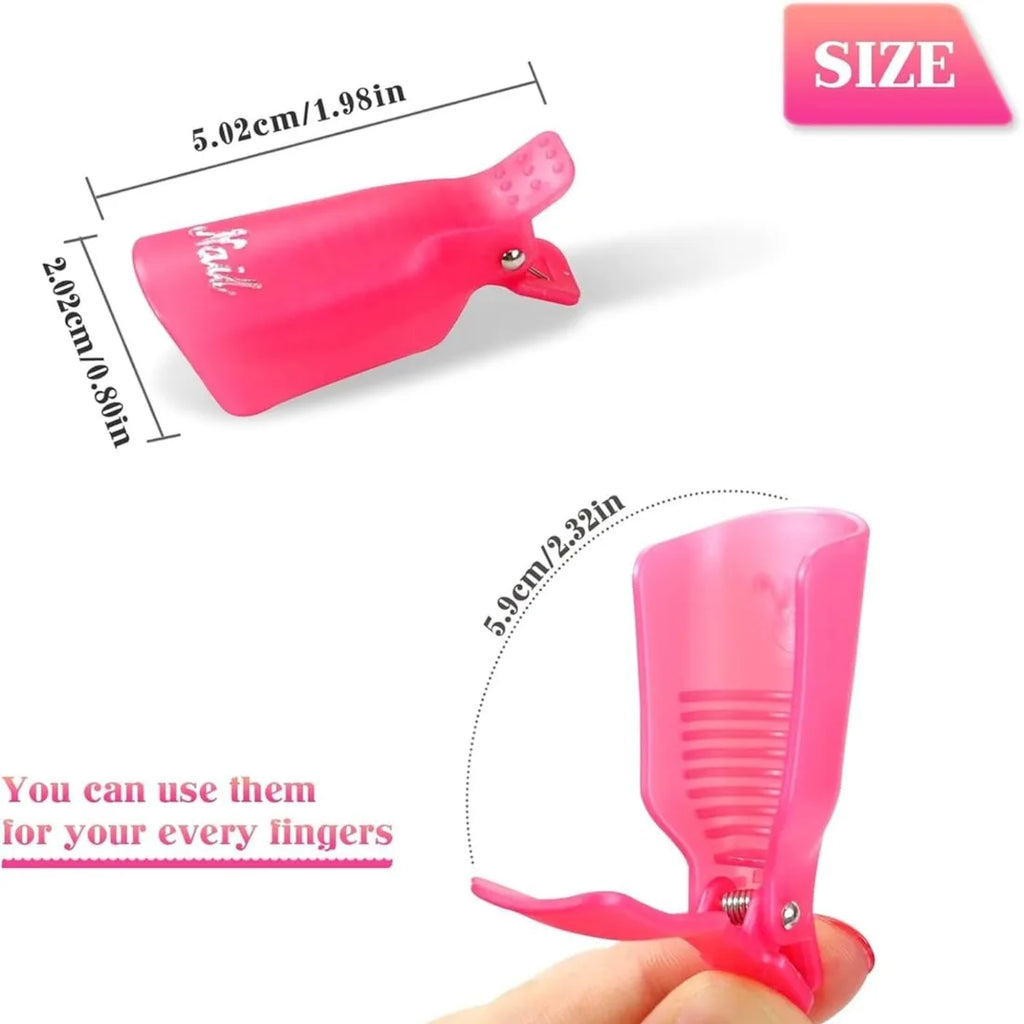 10 Pcs Silicone Nail Soak Off Caps – Reusable Gel Remover Clips Nail Soak Off Caps Nixie