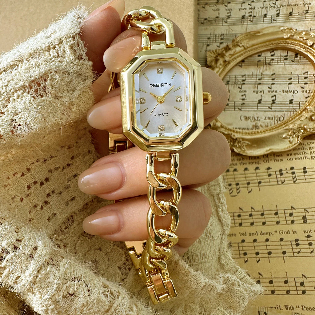 REBIRTH Retro Casual Quartz Watch – Analog Alloy Timepiece Analog Fashion Watch Nixie