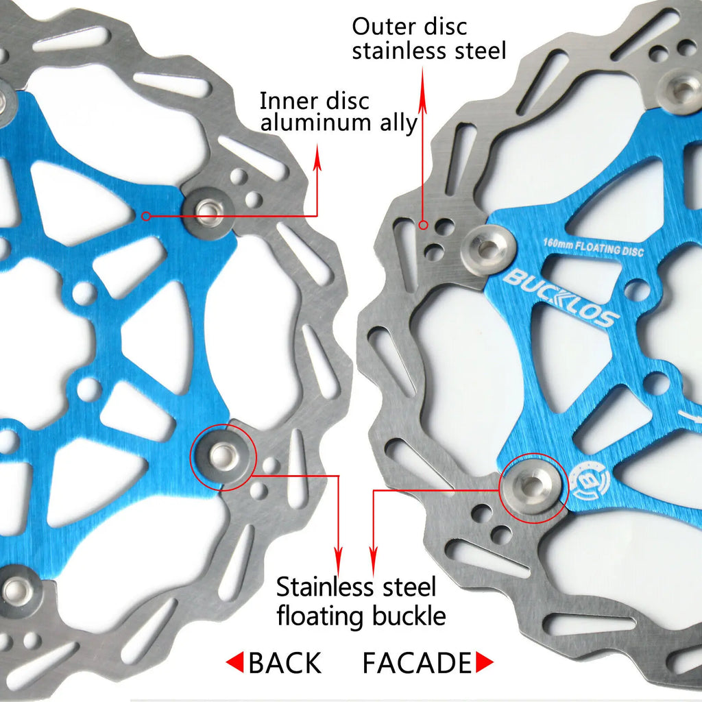 BUCKLOS Floating Disc Rotors 160/180/203mm – MTB Bike Brakes Bicycle Brake Rotor Nixie