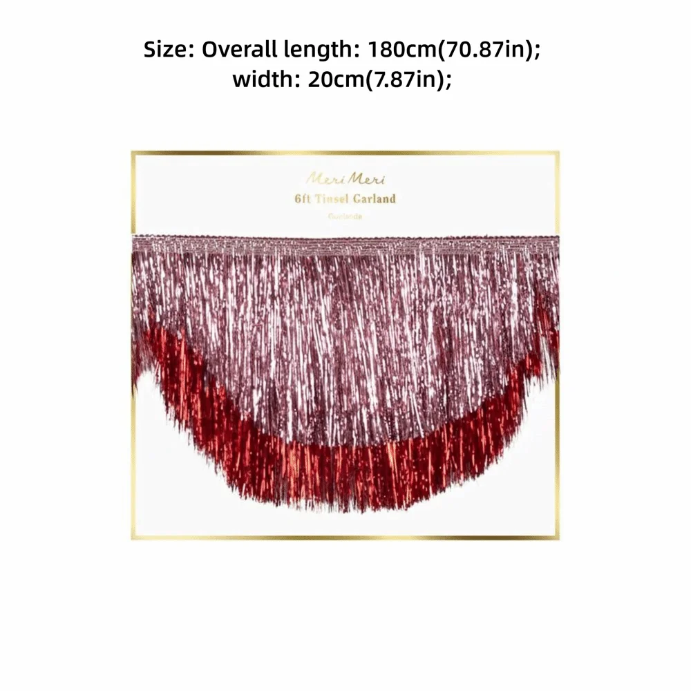 Metallic Foil Fringe Tassel Garland – Multicolor Party Decor Party Fringe Garland Nixie