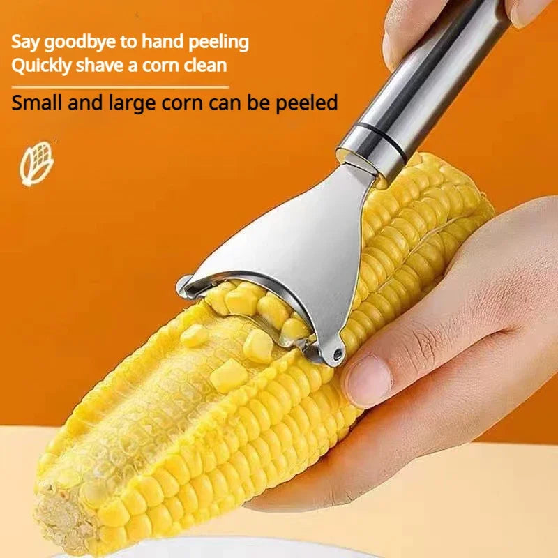 304 Stainless Steel Corn Stripper & Vegetable Peeler – Silver