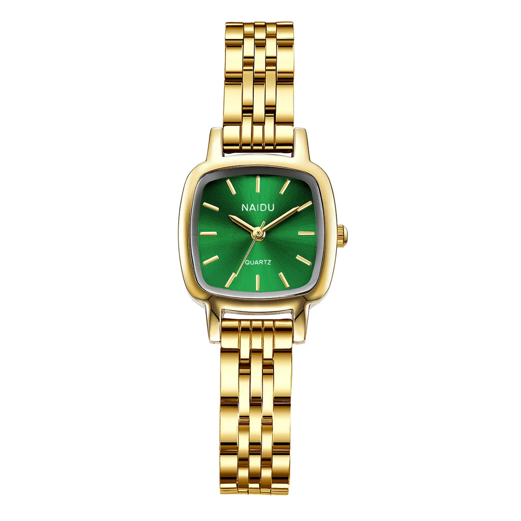 Naidu Gold Stainless Steel Quartz Watch – Business Style