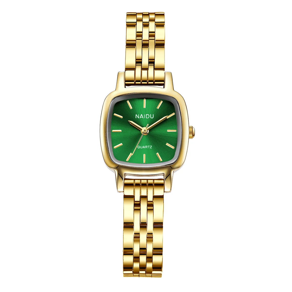 Naidu Gold Stainless Steel Quartz Watch – Business Style