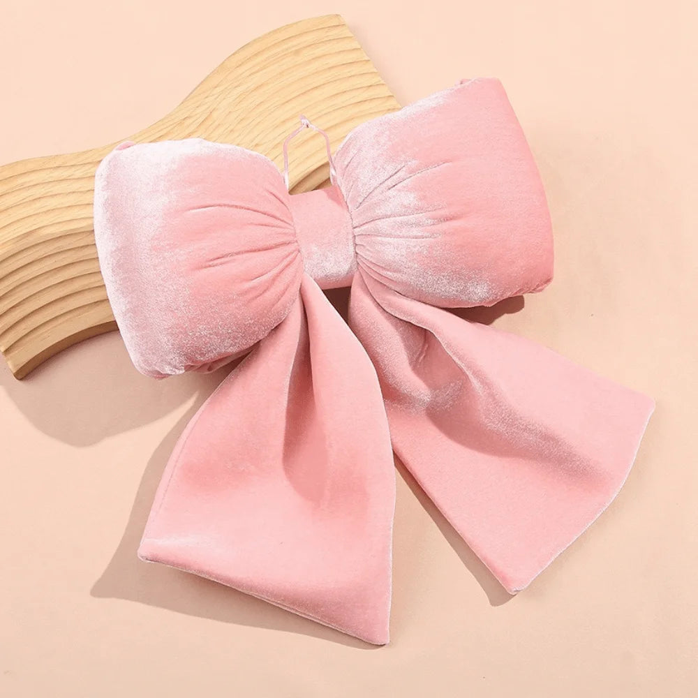 Velvet Bowknot Christmas Ornament – Hanging Bow Pendant
