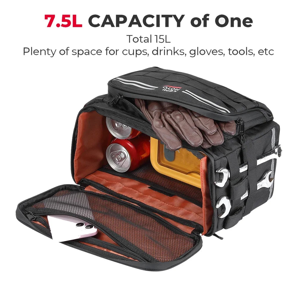 Motorcycle Saddlebags 15L 30L with Brackets – Throw Over Bags Motorcycle Saddlebags Nixie