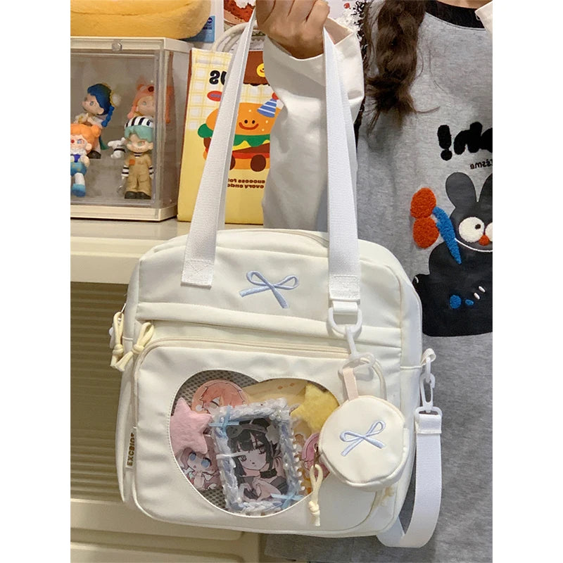 Nixie Large Capacity Nylon Shoulder Crossbody Bag – Bow Shoulder Crossbody Bag Nixie