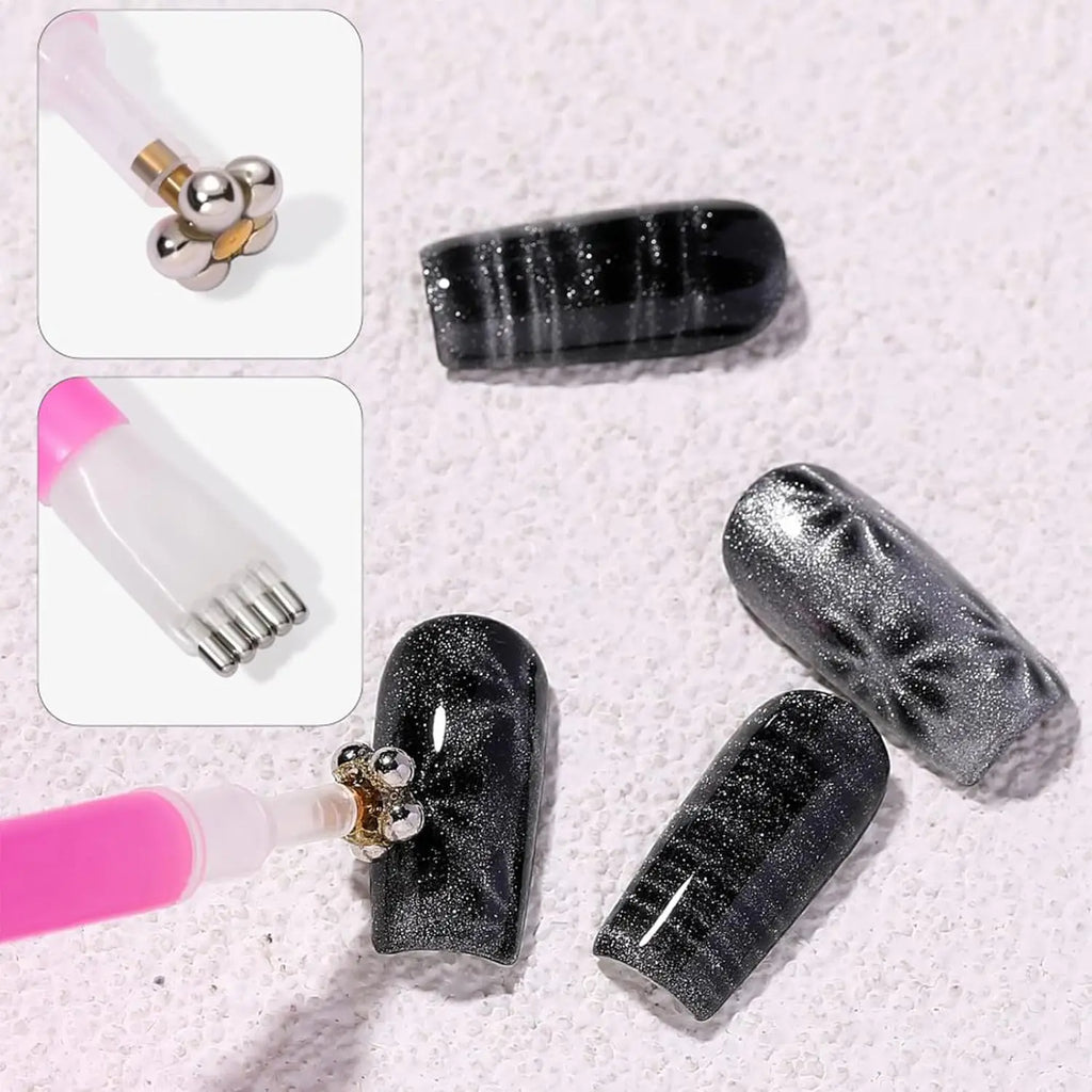 Nixie Dual-Ended Cat Eye Nail Magnet – 3D Gel Polish Tool Nail Art Magnet Nixie