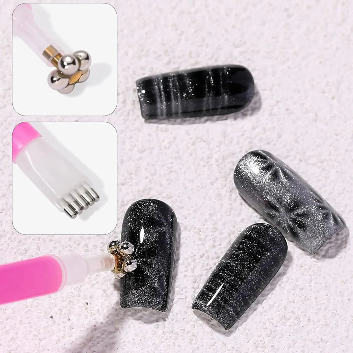 Nixie Dual-Ended Cat Eye Nail Magnet – 3D Gel Polish Tool Nail Art Magnet Nixie