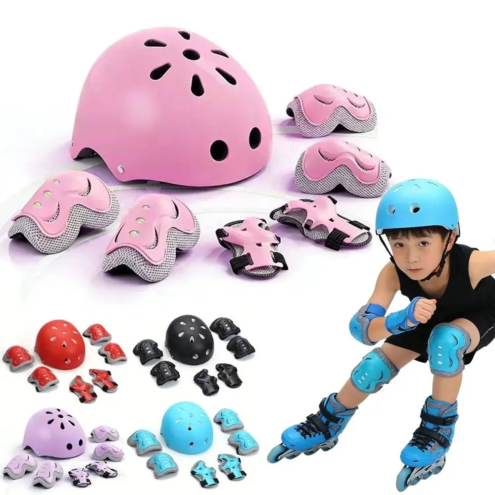 7-Piece Kids Protective Gear Set – Helmet, Knee & Elbow Pads Kids Protective Gear Nixie