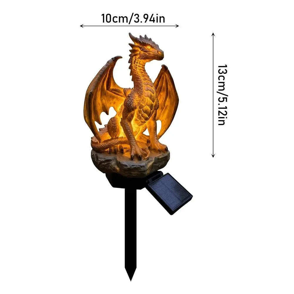 Dragon Solar Garden Stake Light – Warm Glow & Weatherproof Solar Garden Light Nixie