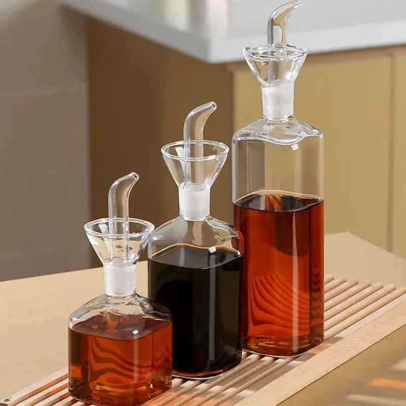 Borosilicate Glass Olive Oil Dispenser – Non-Drip & Leak Proof Oil Dispenser Bottle Nixie