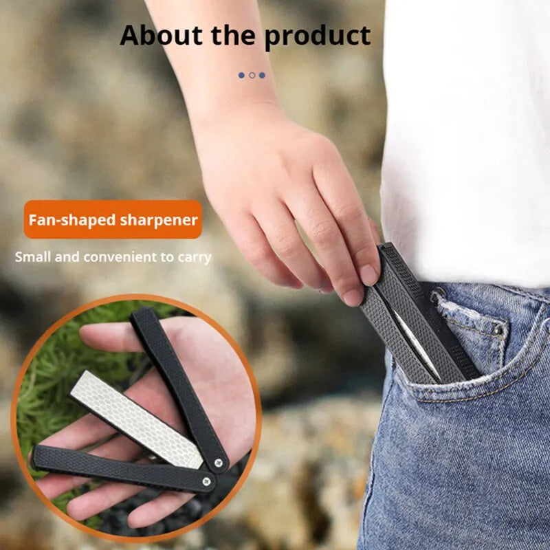 Portable Double-Sided Diamond Knife Sharpening Stone 400/600 Grit Knife Sharpening Stone Nixie