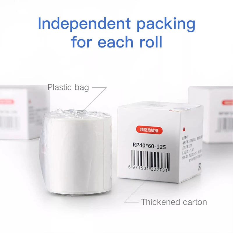 Niimbot White Thermal Label Roll 20–50mm Waterproof | B1 B21 B3S Thermal Label Roll Nixie