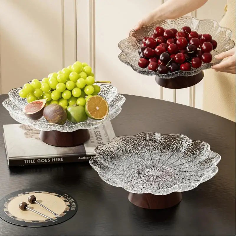 Elegant Footed Fruit Bowl Pedestal Plate – BPA-Free Plastic Pedestal Fruit Bowl Nixie