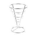 Stainless Steel French Fry Cone Basket Stand Holder Set Fry Basket Stand Nixie Onesize