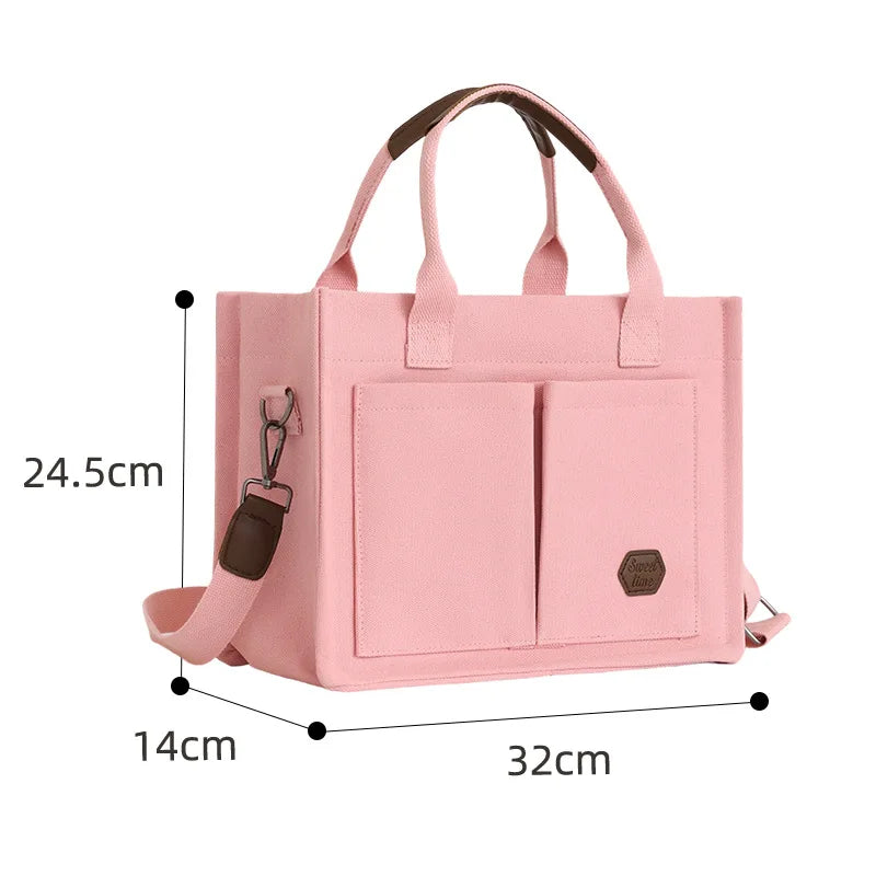 Women's Canvas Tote Bag – Crossbody Shoulder & Shopping Bag Canvas Tote Bag Nixie