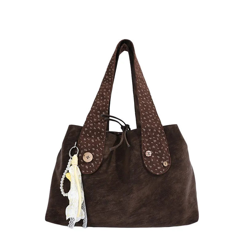 Korean-Style Large Tote Bag for Women | Nixie Oxford Shoulder Bag Women's Tote Bag Nixie