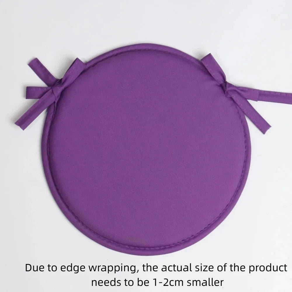 Thickened Round Chair Cushion 30cm Washable Sponge Seat Pad Chair Seat Cushion Nixie Purple