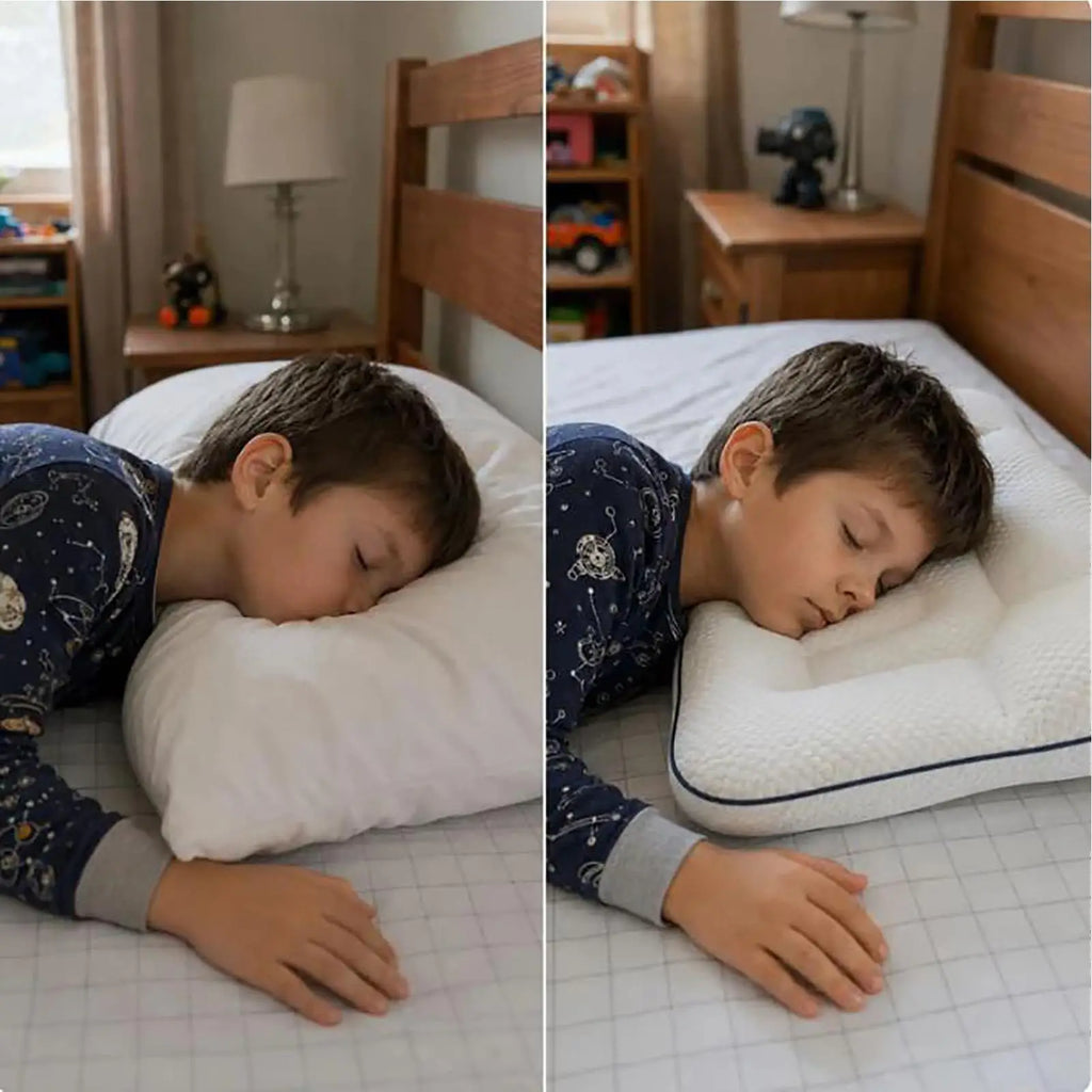 Kids Neck Support Pillow – Breathable Double-Sided Sleep Pillow Kids Sleep Pillow Nixie
