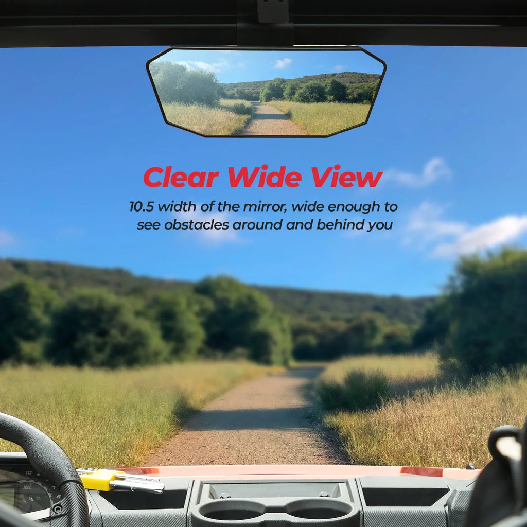 UTV Convex Rearview Mirror – Can-Am Defender & Polaris Ranger UTV Rearview Mirror Nixie