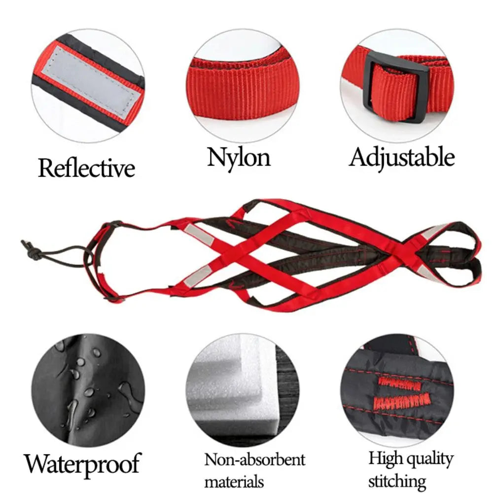 Reflective Dog Sled Harness – Adjustable Skijoring & Pulling
