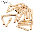 20pcs 2mm Gold Bullet Connectors Banana Plugs RC Car Battery RC Bullet Connectors Nixie Default Title