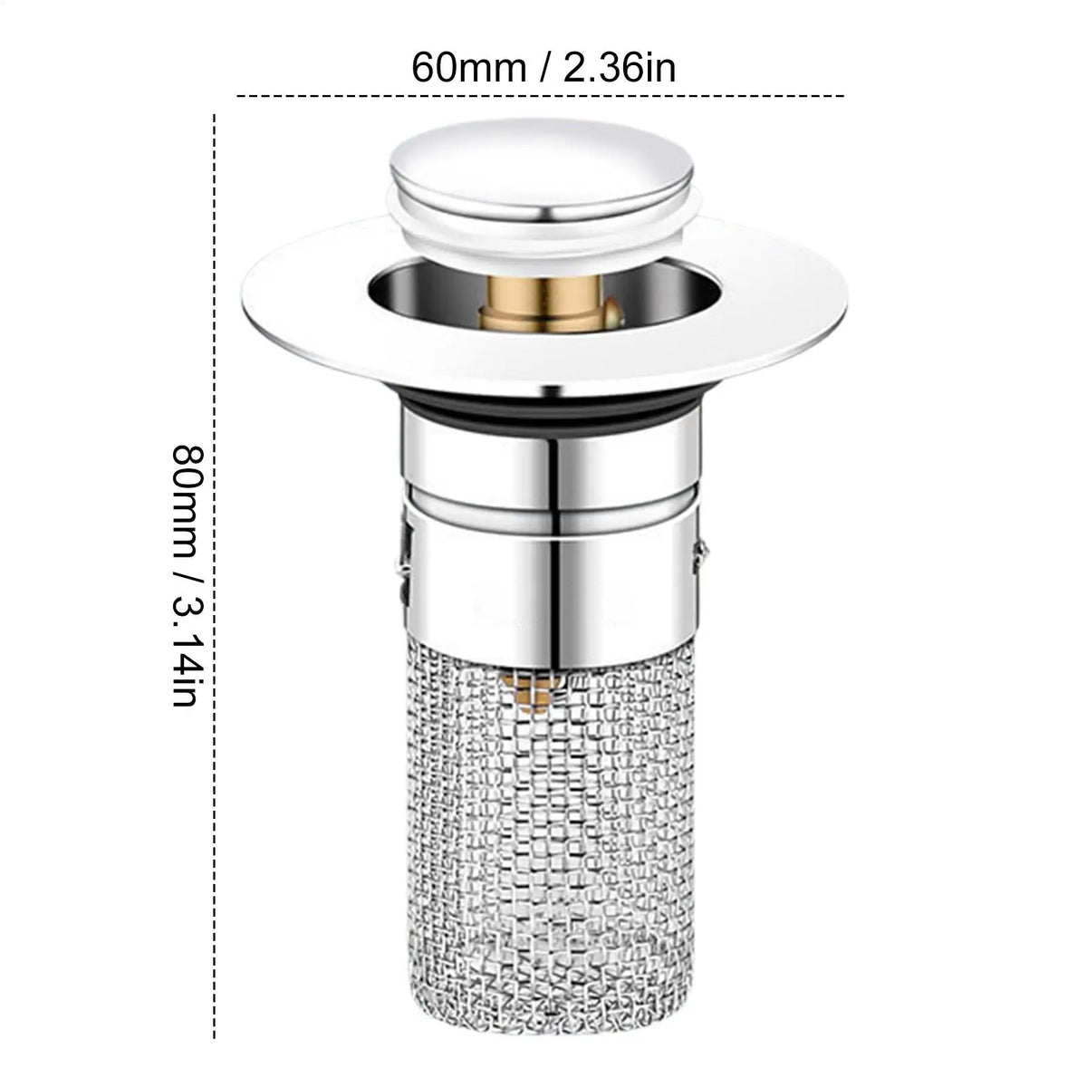 Stainless Steel Pop-Up Sink Drain Stopper & Hair Catcher Sink Drain Stopper Nixie
