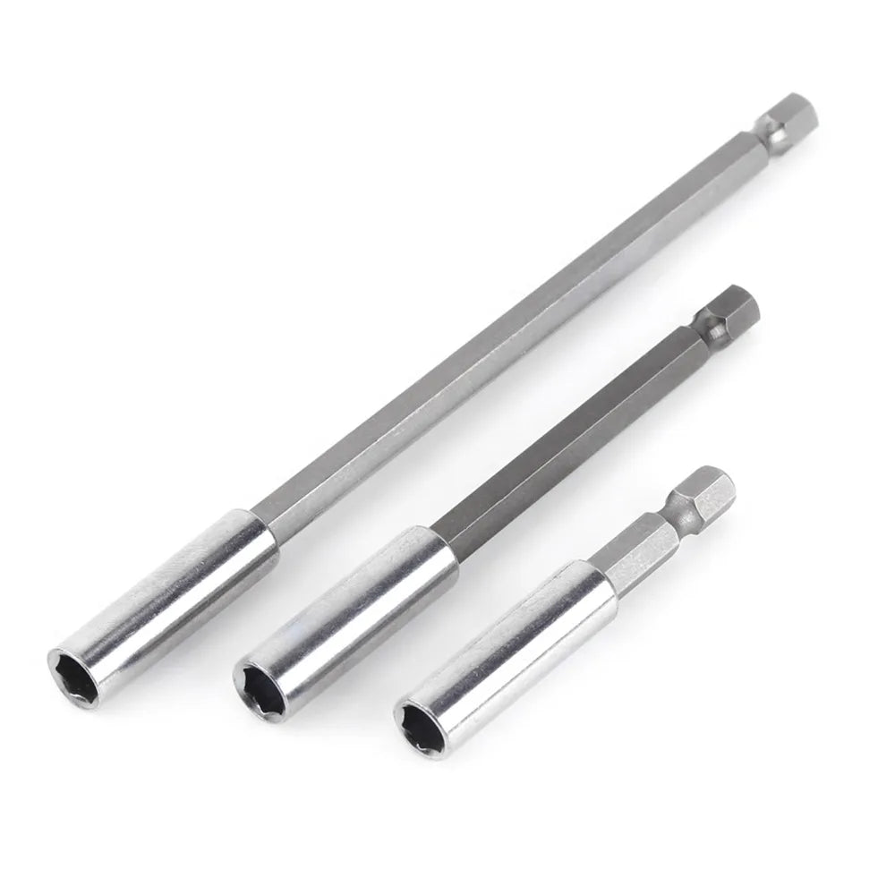 3-Piece 1/4" Hex Magnetic Bit Holder – 2, 4 & 6 Inch CRV Magnetic Bit Holder Nixie
