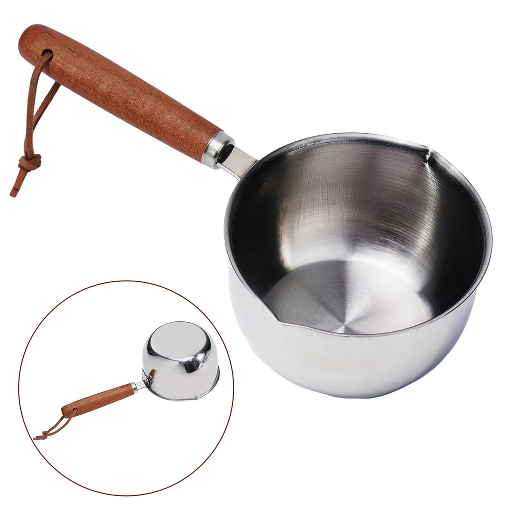 Stainless Steel Milk Pan Small Saucepan Butter Warmer 150–500ml Milk Pan Saucepan Nixie