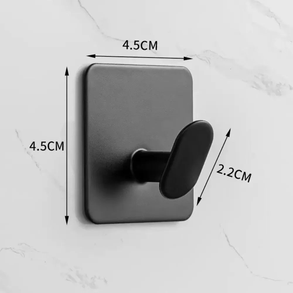 3-Pack Stainless Steel Adhesive Wall Hooks – Rust-Proof