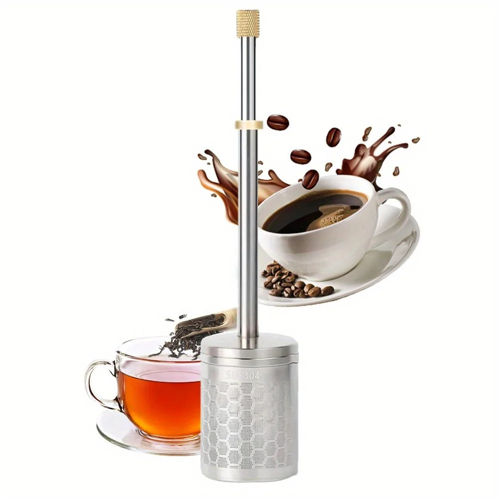 304 Stainless Steel Coffee & Tea Press Filter for Travel Coffee Tea Filter Press Nixie