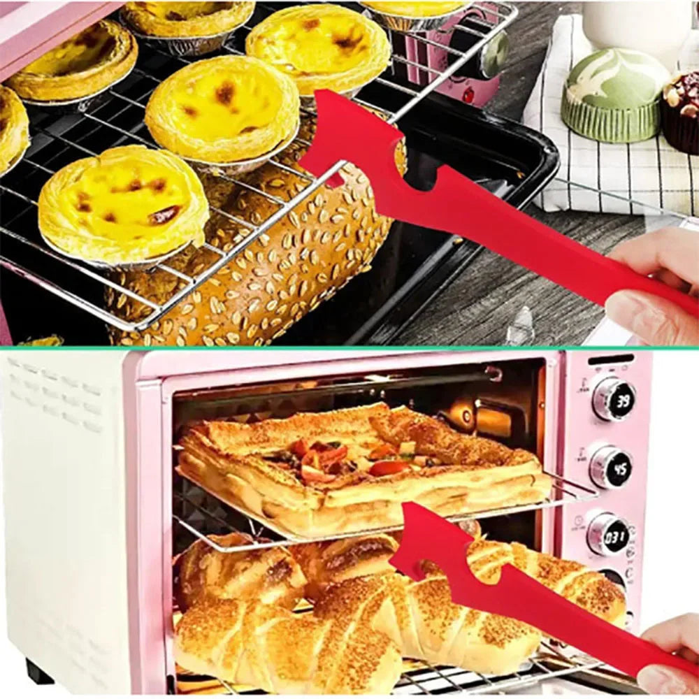 Oven Baking Tray Push-Pull Rod | Kitchen Rack Tool Oven Tray Tool Nixie