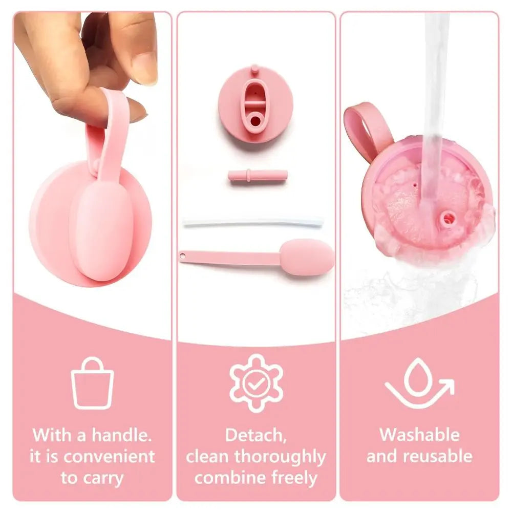Reusable Silicone Soda Can Lids with Straw – BPA-Free Silicone Can Lids Nixie