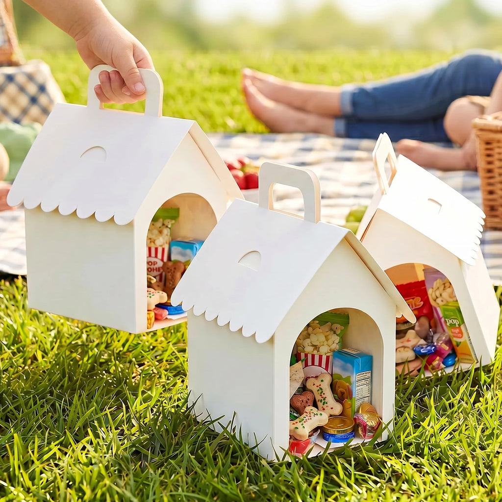 10Pcs Dog House Party Favor Boxes – DIY Foldable Gift Set Party Favor Boxes Nixie