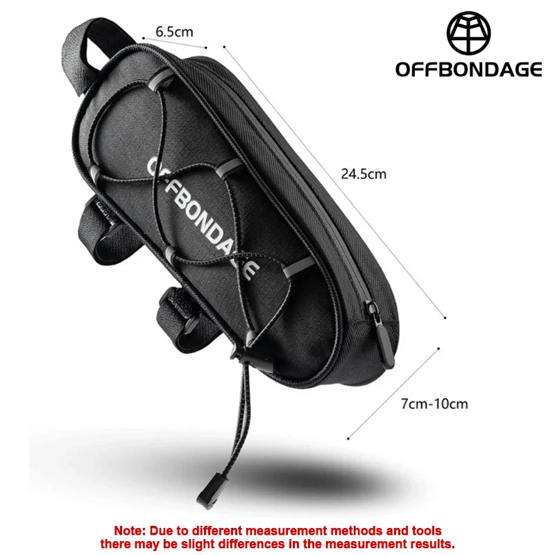 Ultralight Waterproof Bike Top Tube Bag | Bicycle Frame Bag Bicycle Frame Bag Nixie BLACK